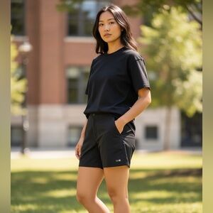 REÍ Women’s Waimea Cycle Shorts Size XL Classic Black NWT